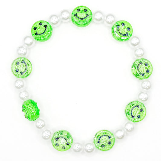 Green Smiles Beaded Bracelets