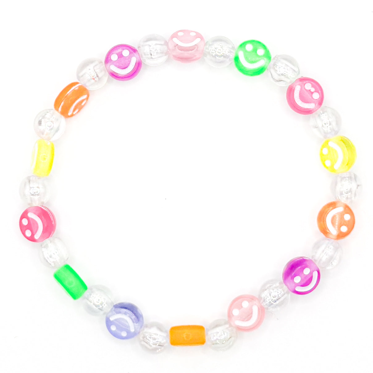 Colorful Smiles All Around Beaded Bracelet
