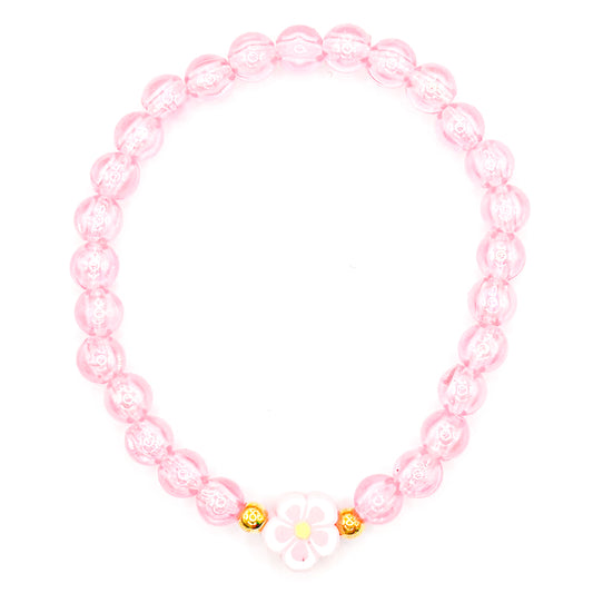 Tropical Aloha Flower Beaded Bracelet