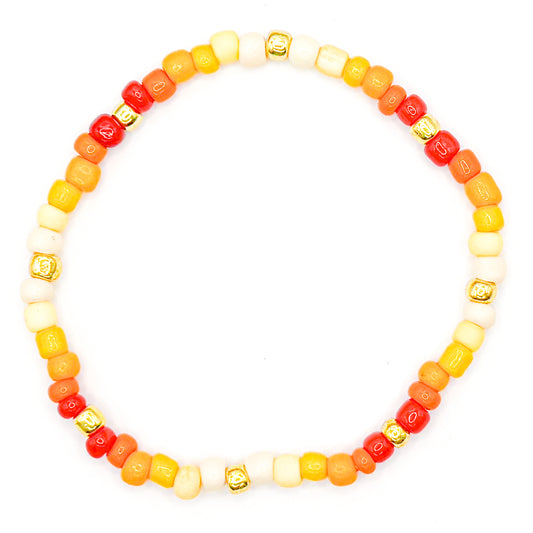 Summer Sunset Seed Beaded Bracelet