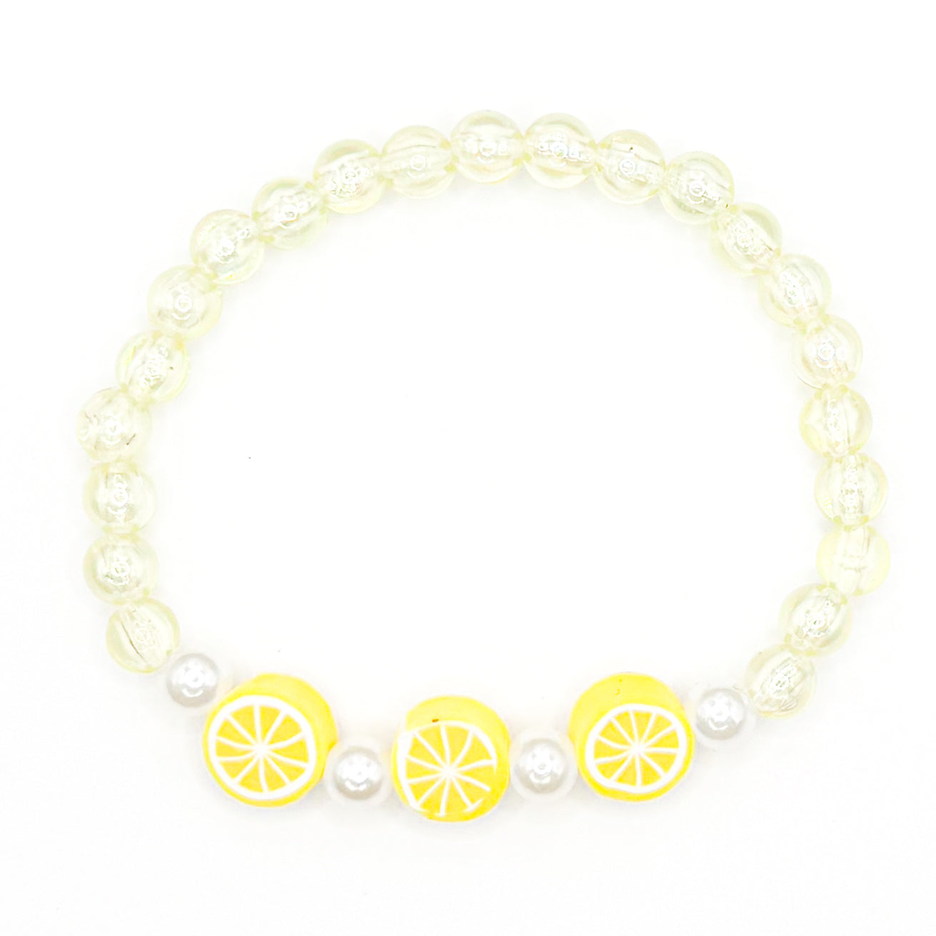 Yellow Lemons Beaded Bracelet