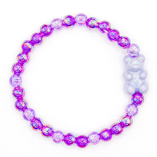 Purple and  Pink Sugar Rush Beaded Bracelet