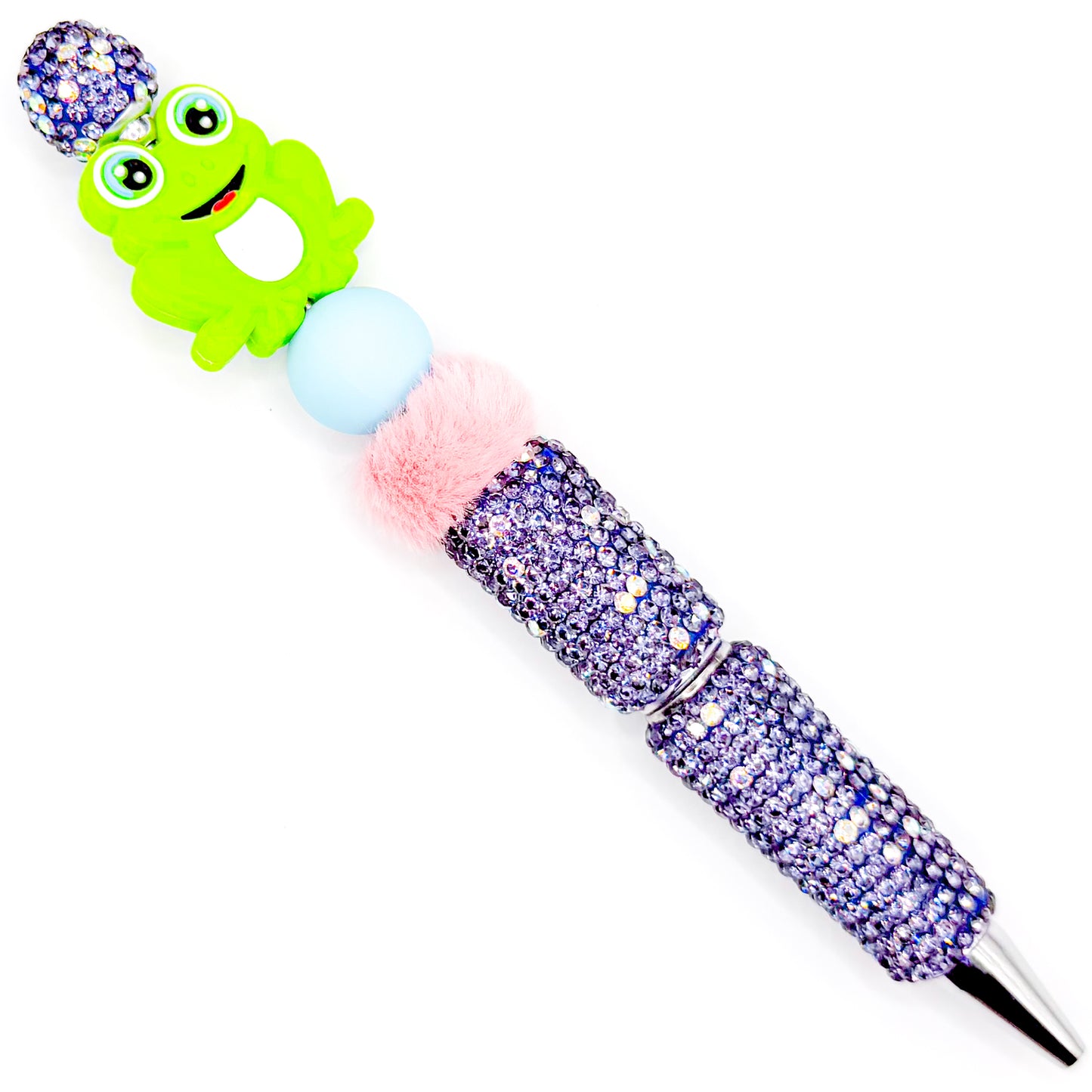 Sparkly Happy Frog Charm Pen