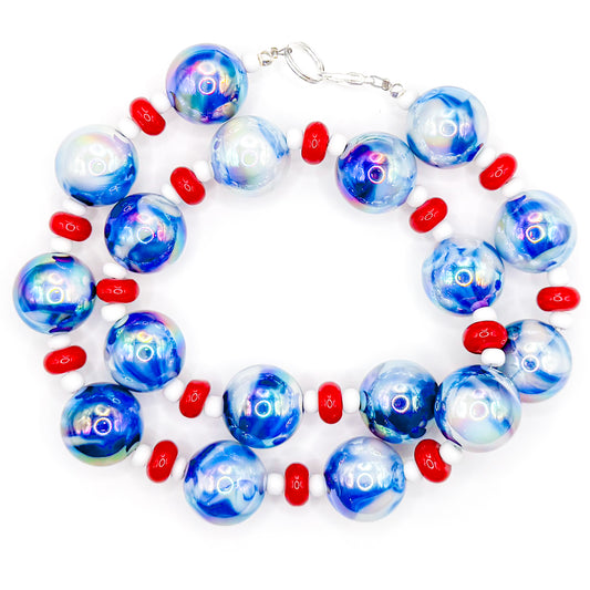 Red White and Blue 18 Inch Necklace