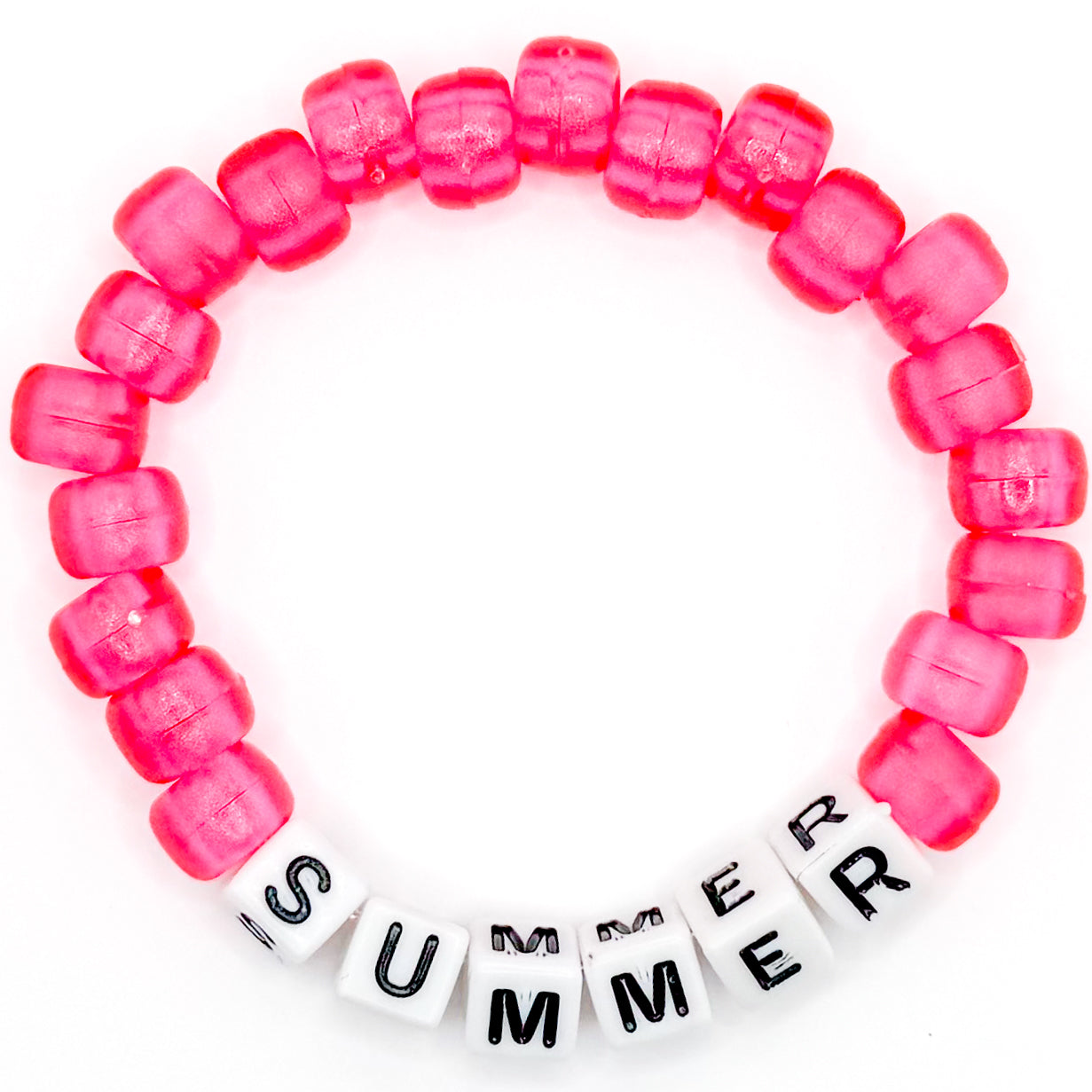 Pink "Summer" Beaded Bracelet