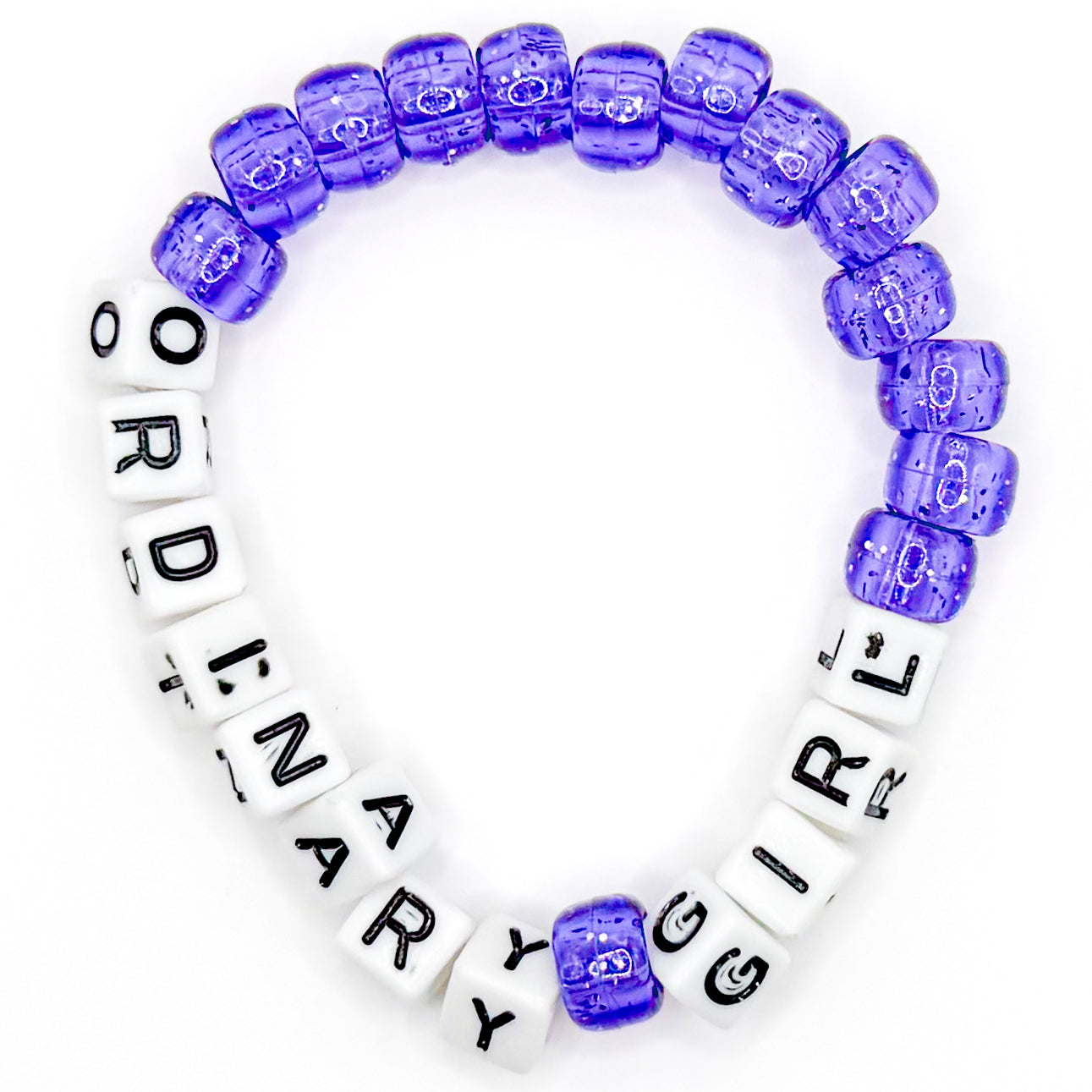 Purple "Ordinary Girl" Beaded Bracelet
