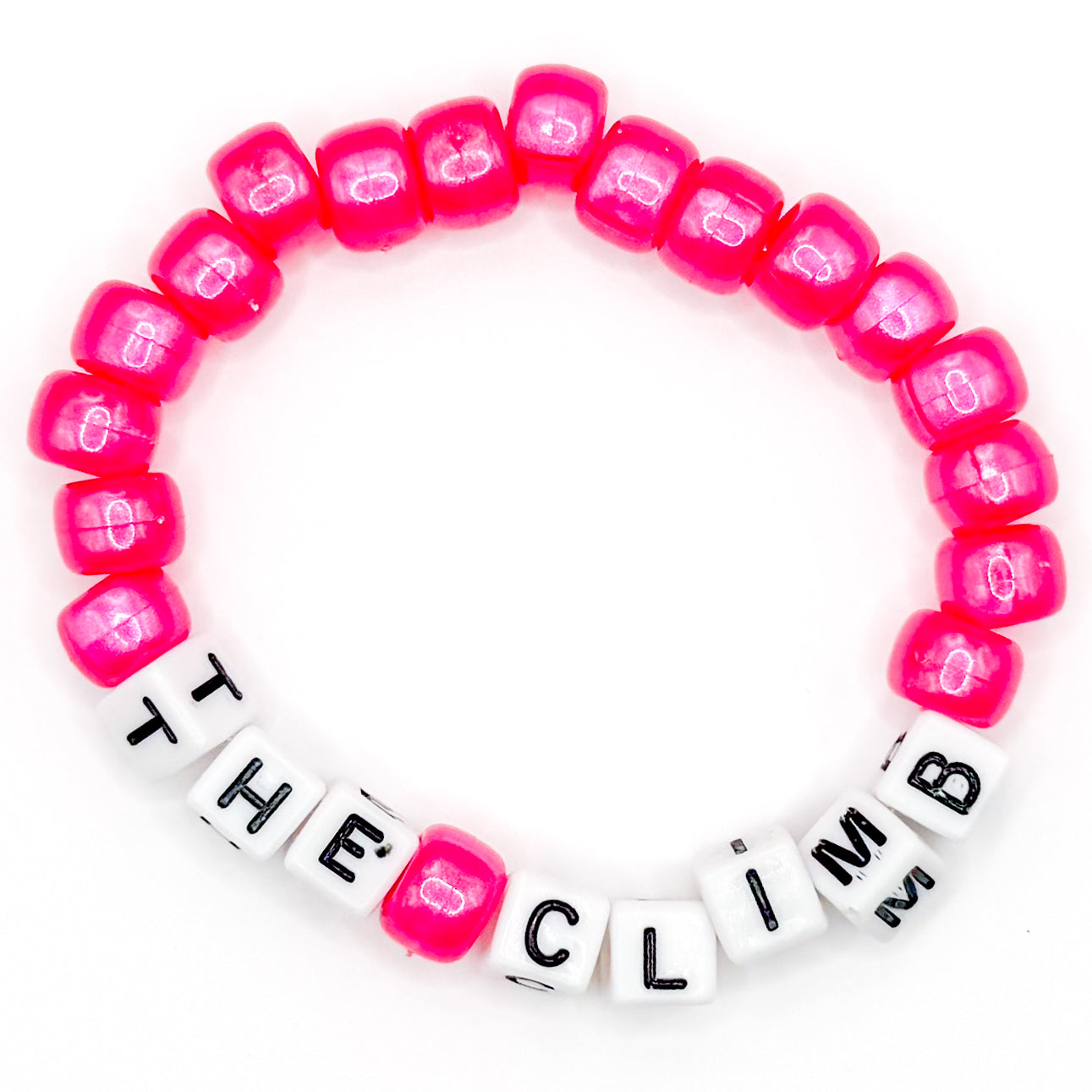 Pink "The Climb" Beaded Bracelet