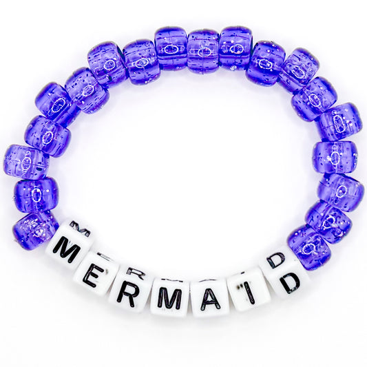 Purple "Mermaid" Beaded Bracelet