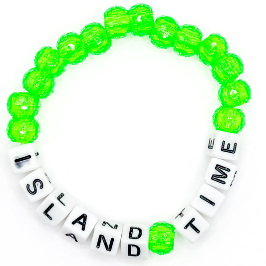 Green "Island Time" Beaded Bracelet