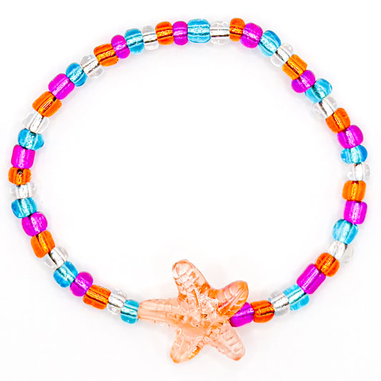 Beachy Starfish Seed Beaded Bracelet