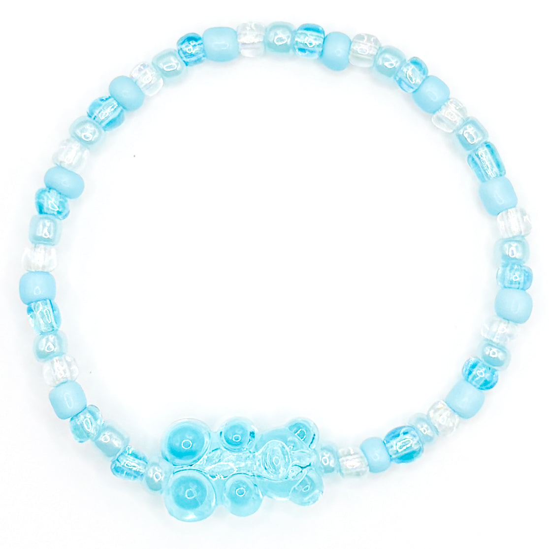 Baby Blue Sugar Rush Seed Beaded Bracelet