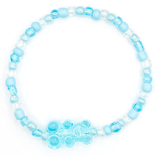 Baby Blue Sugar Rush Seed Beaded Bracelet