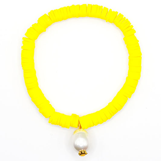 Bright Summer Pearl Clay Beaded Bracelet