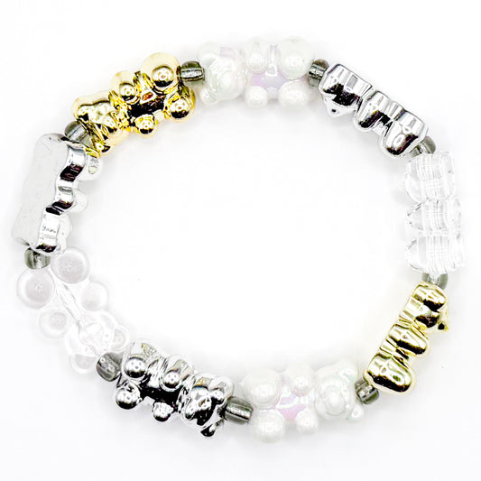 Black and White Sugar Rush Beaded Bracelet