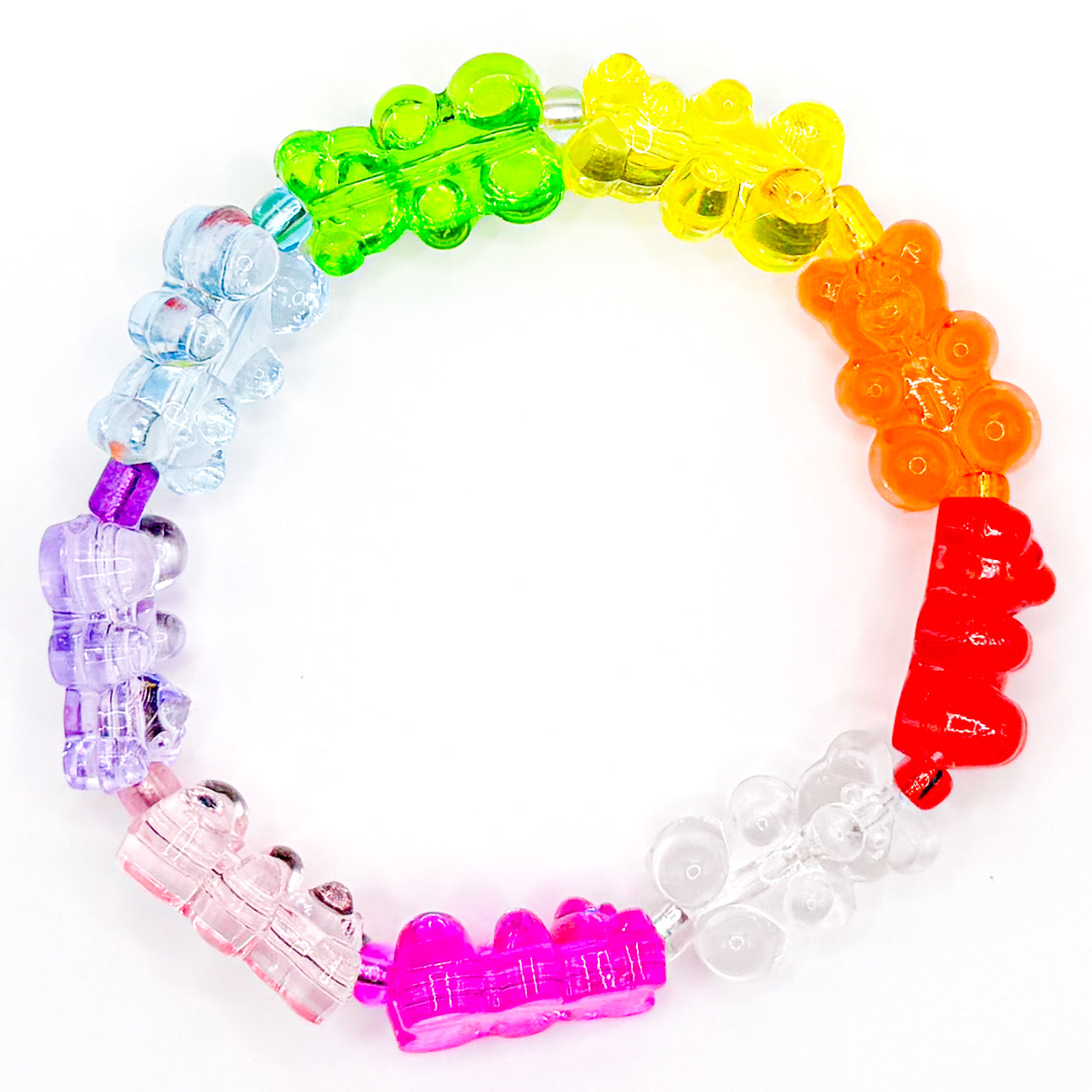 Neon Rainbow Sugar Rush Beaded Bracelet