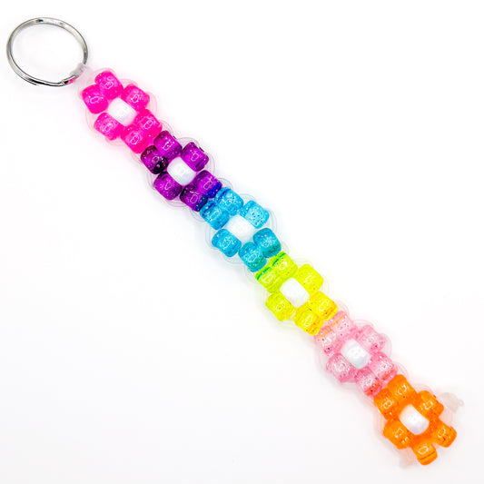 Rainbow Flowers Bag Charm