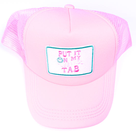Pink "Put it on my Husband's Tab" Trucker Hat