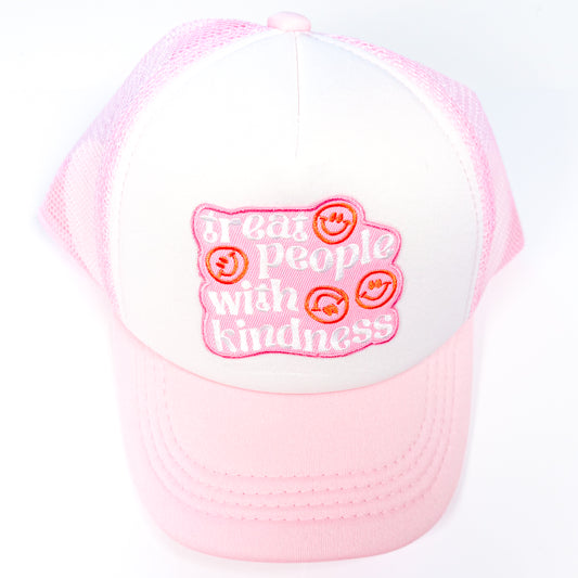 Pink "Treat People With Kindness" Trucker Hat