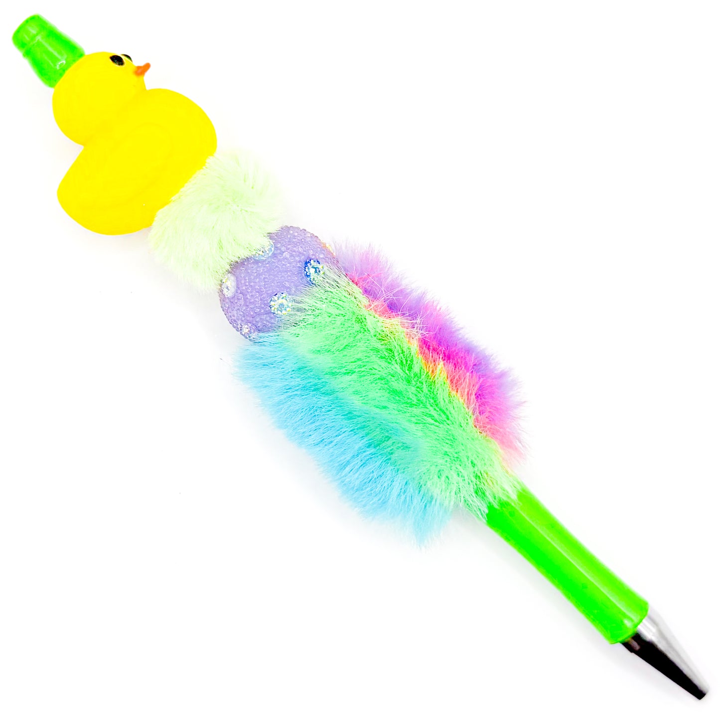 Preppy Rainbow Fun Duck Charm Pen