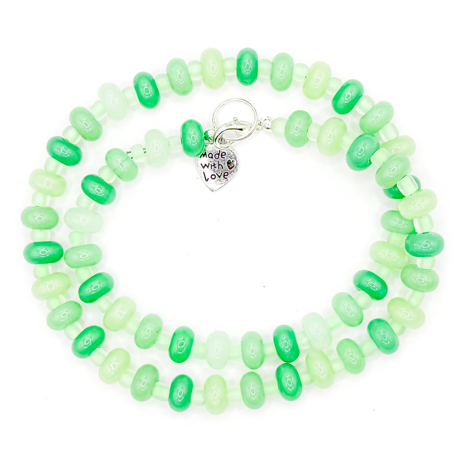 Green Bubbles 18 Inch Necklace