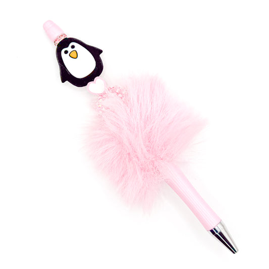 Pink Penguin Charm Pen