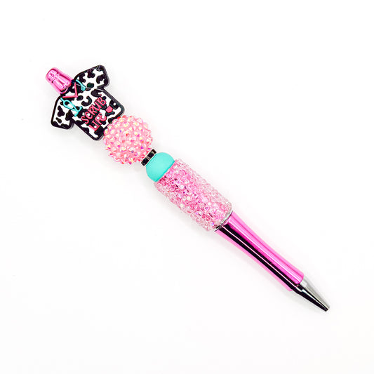 Cow Print Scrub Life Charm Pen