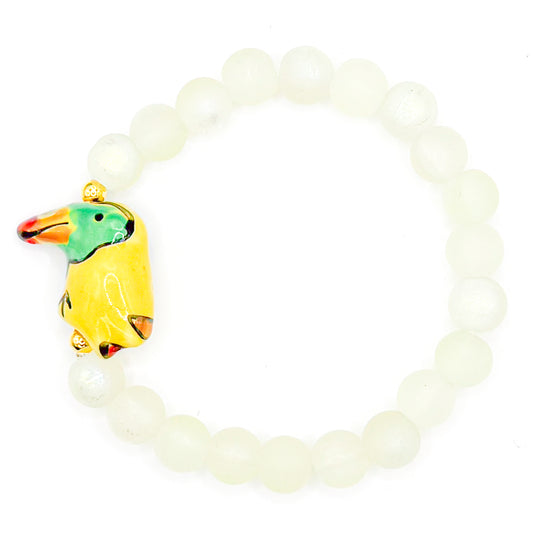 Happy Toucan Glass Beaded Bracelet