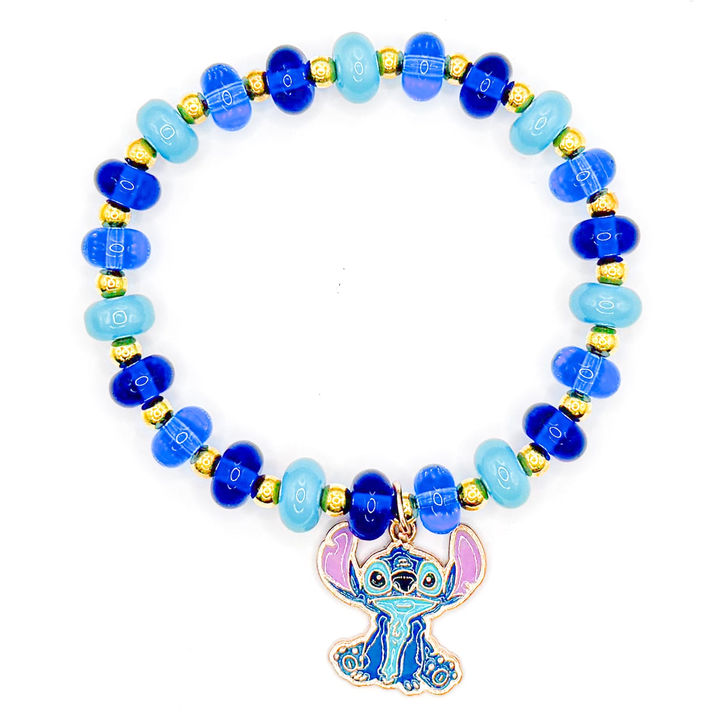 Little Blue Guy Coastal Glass Beaded Bracelet