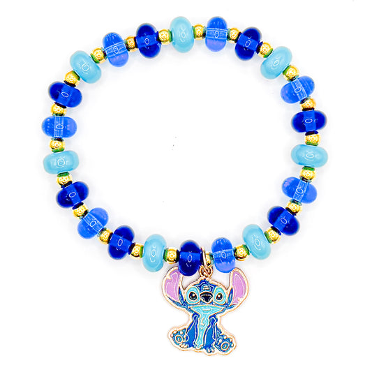 Little Blue Guy Coastal Glass Beaded Bracelet