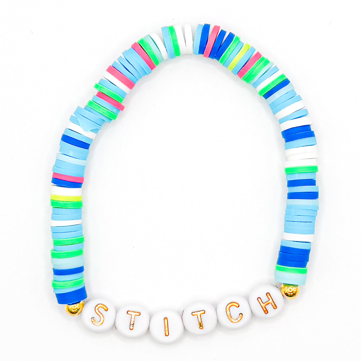 "Stitch" Clay Beaded Bracelet