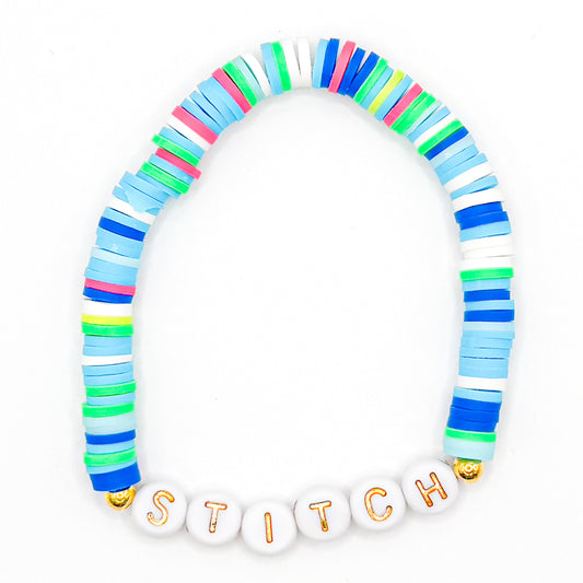 "Stitch" Clay Beaded Bracelet
