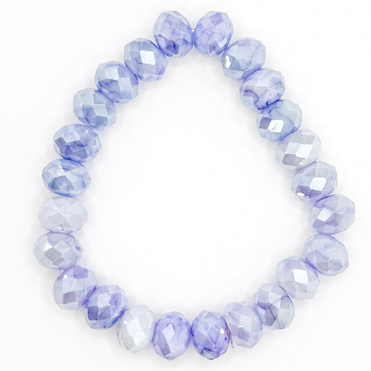 Purple Star Blast Glass Beaded Bracelet
