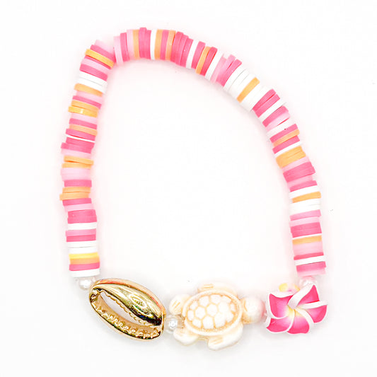 Island Girl Aloha Clay Beaded Bracelet