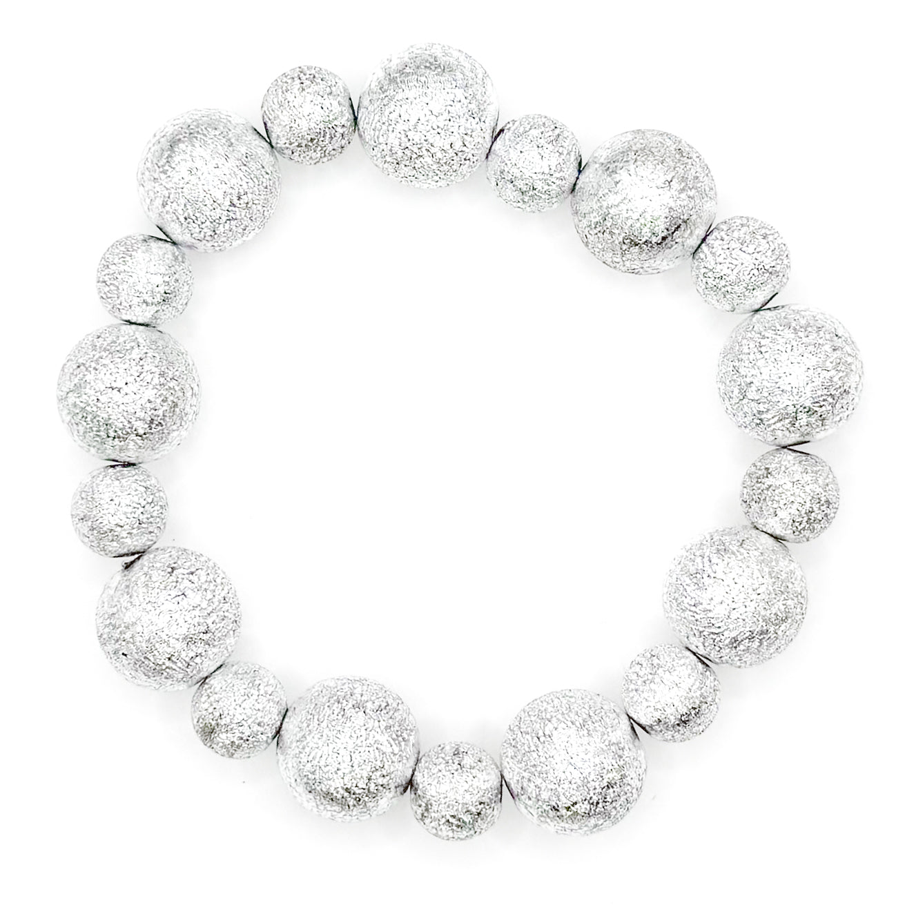 Silver Moon Rock Stacker Beaded Bracelet