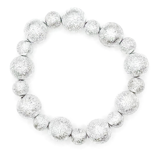 Silver Moon Rock Stacker Beaded Bracelet