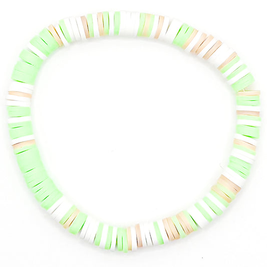 Honeydew Clay Beaded Bracelet