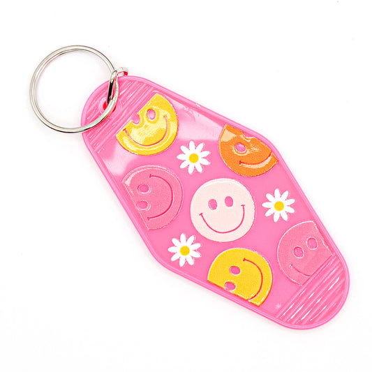 Pink Happiness Keychain