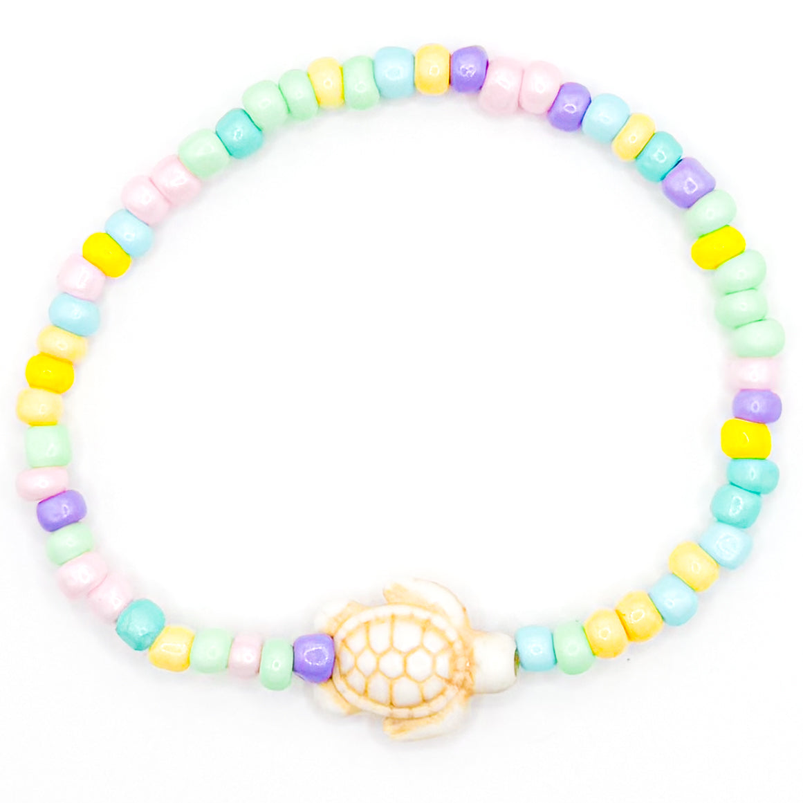 Candy Blast Sea Turtle Seed Beaded Bracelet