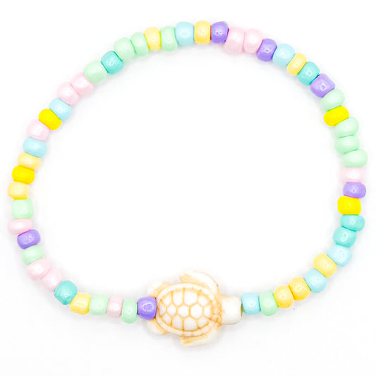 Candy Blast Sea Turtle Seed Beaded Bracelet