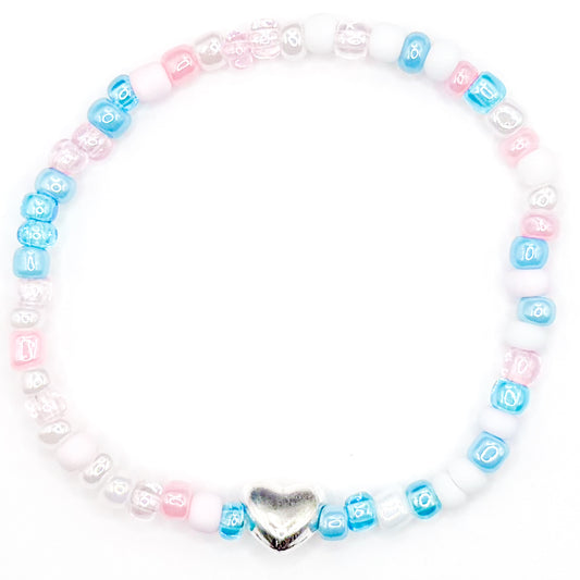 Pastel Unicorn LOVE Seed Beaded Bracelet