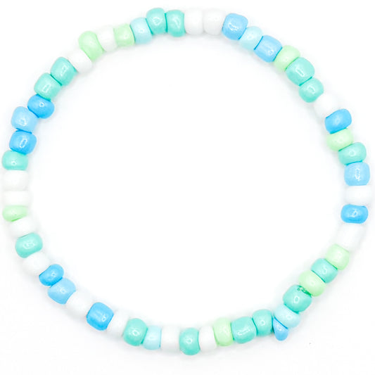 Ocean Sparkle Seed Beaded Bracelet