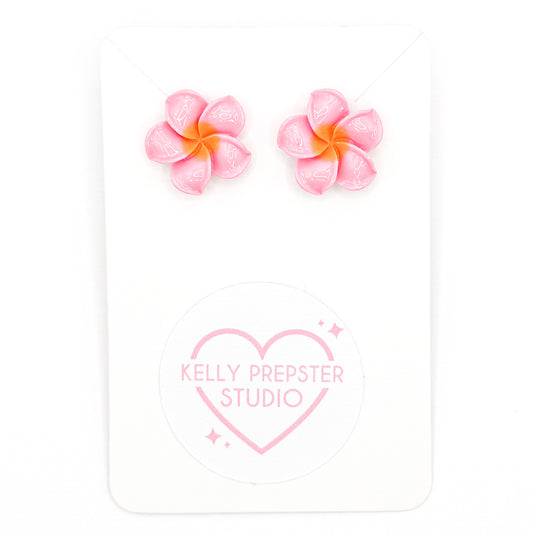 Pink Aloha Post Earrings