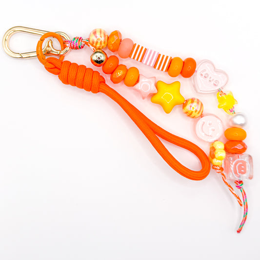 Orange Splash Bag Charm