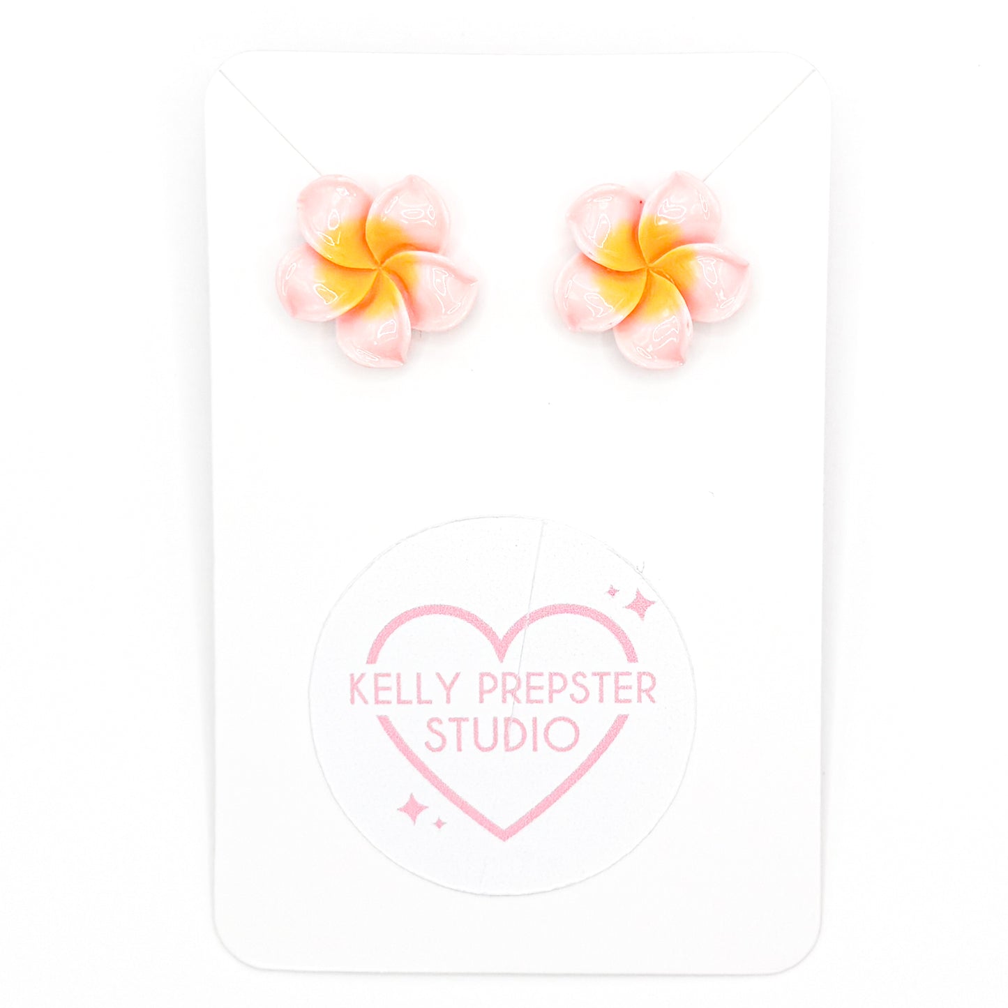 Baby Pink Aloha Flowers Post Earrings
