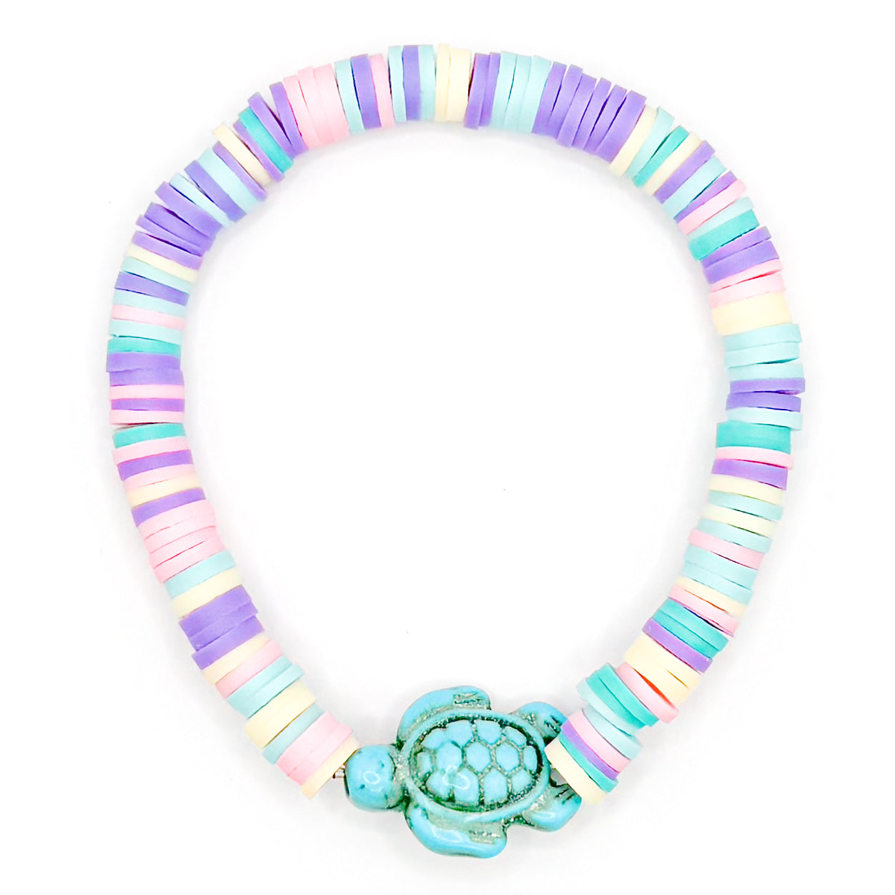 Candy Blast Sea Turtle Clay Beaded Bracelet