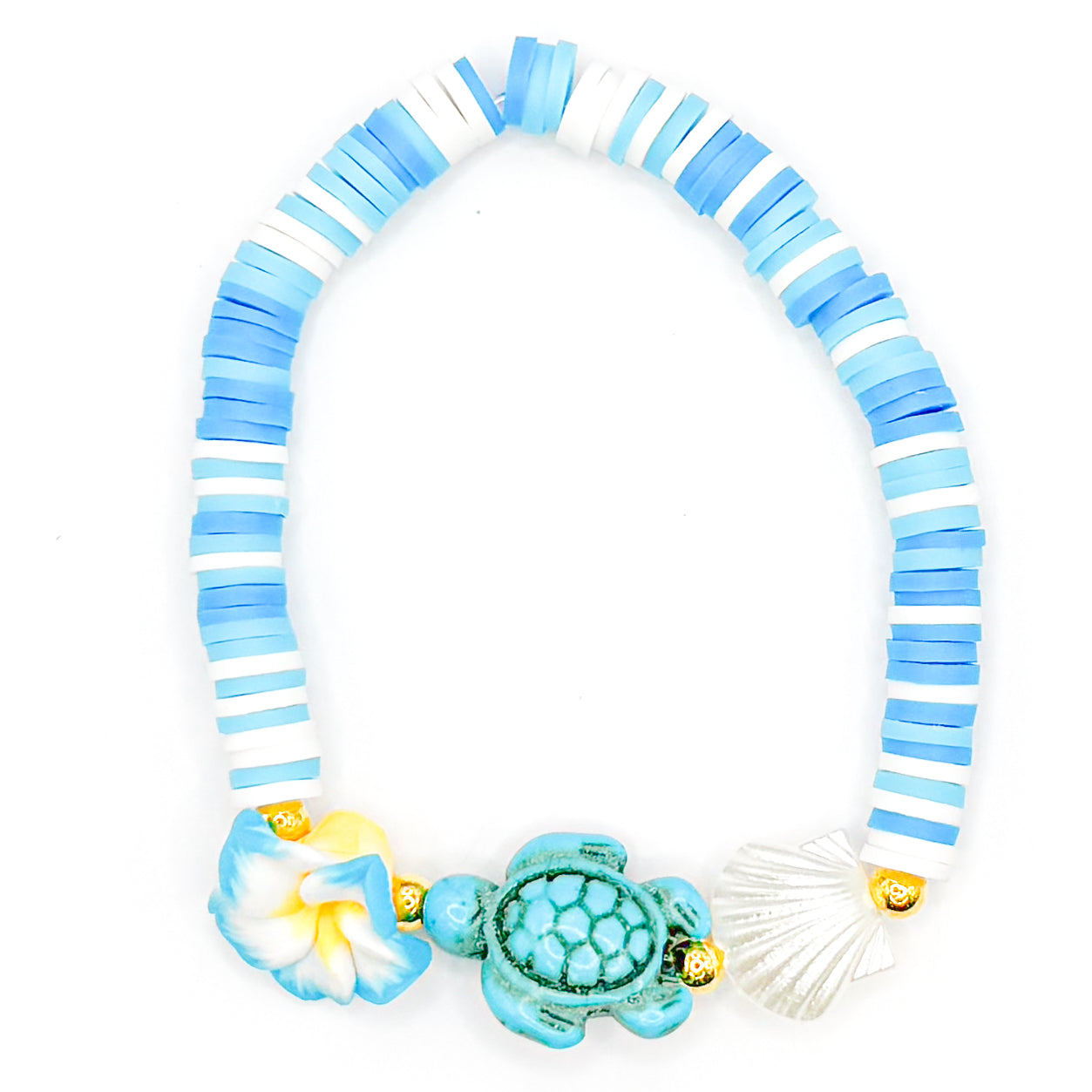 Coastal Prep Blue Era Clay Beaded Bracelet