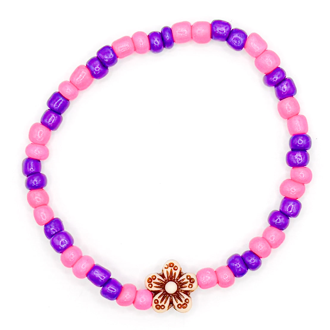 Flower Power Seed Beaded Bracelet