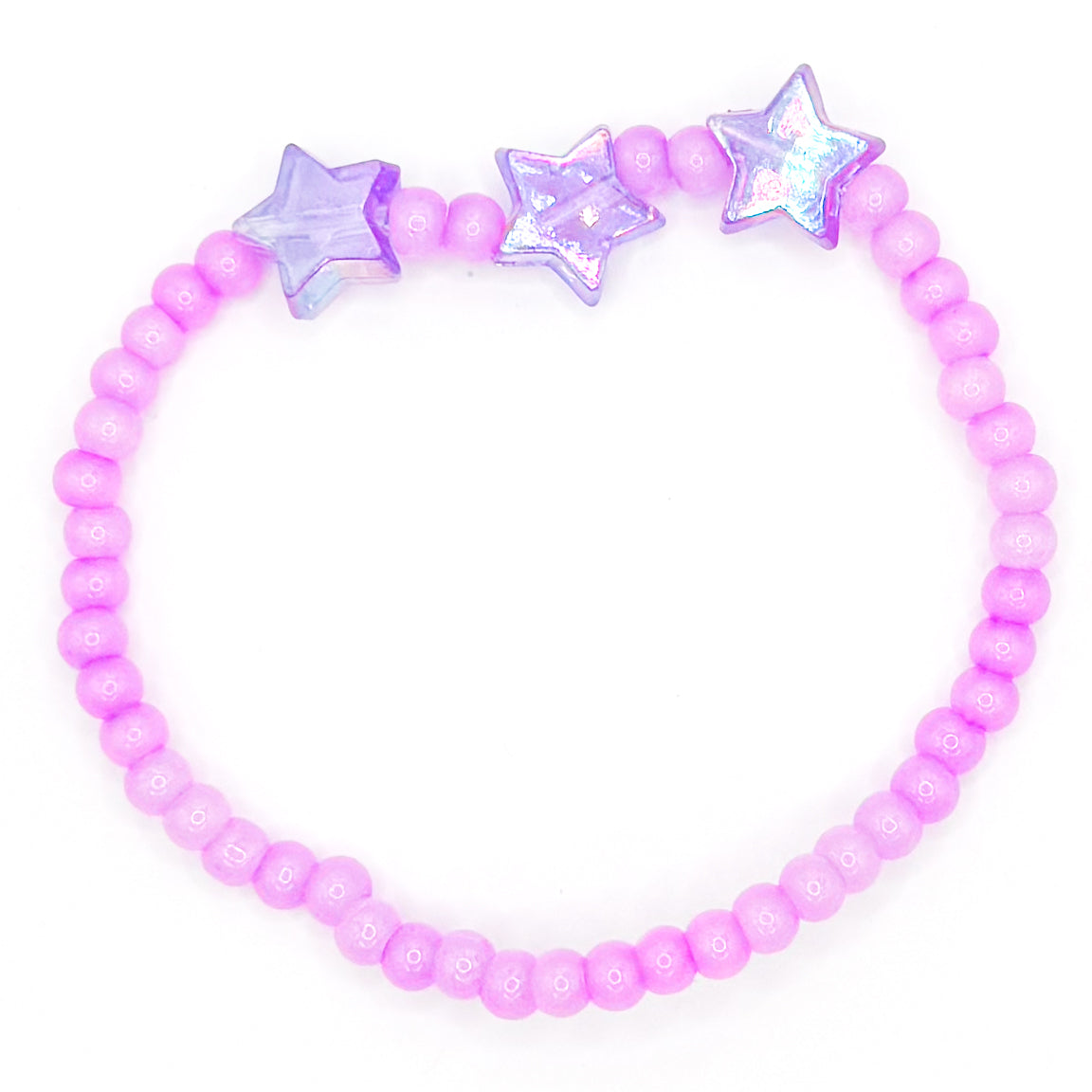 Neon Stars Seed Beaded Bracelet