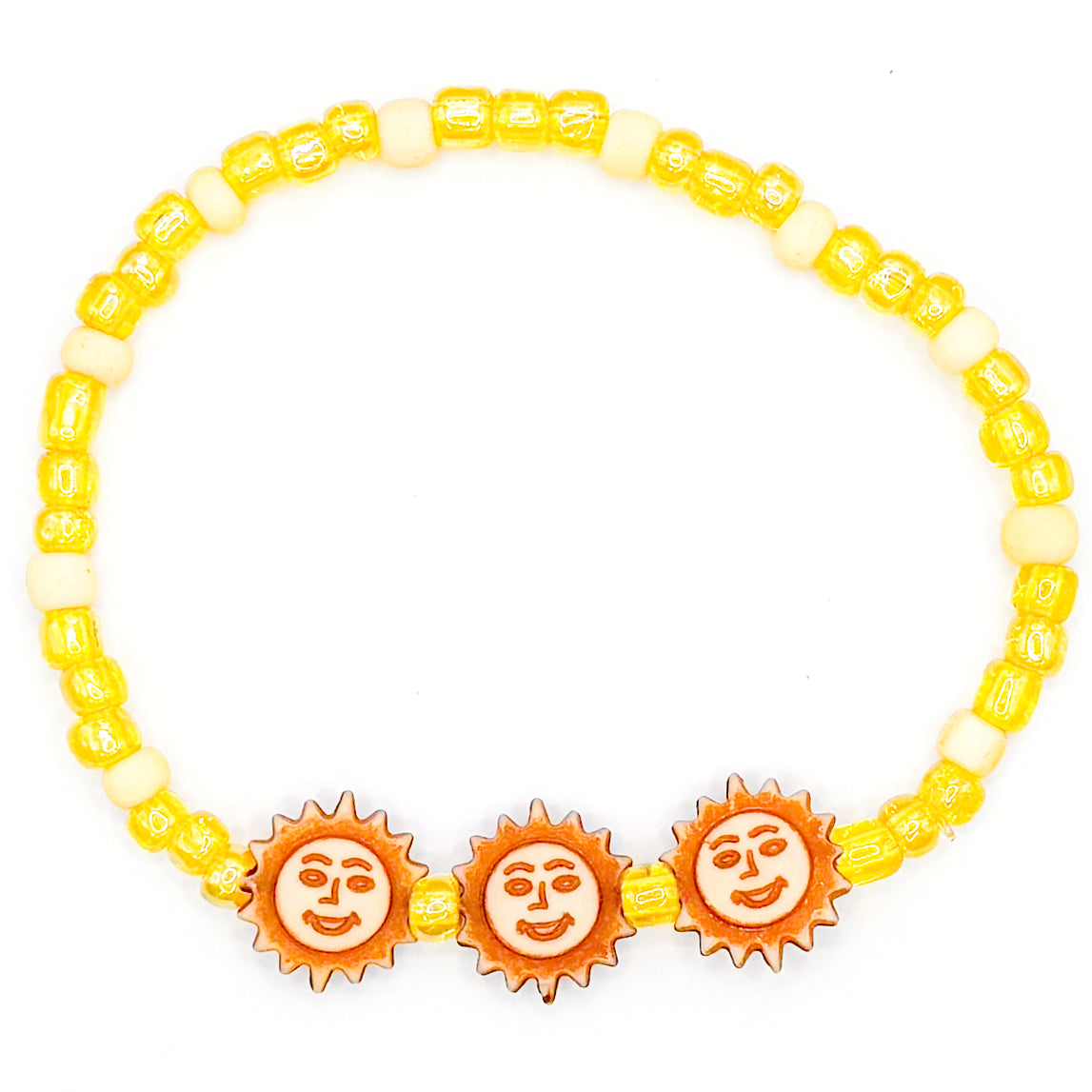 Happy Sunshine Seed Beaded Bracelet