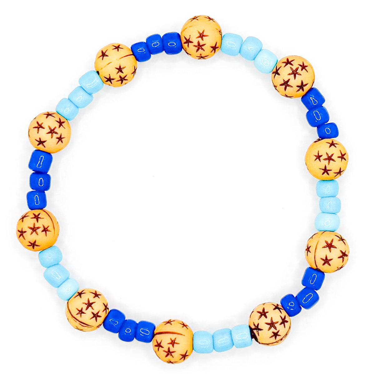 Cool Blue Summer Seed Bead Bracelet